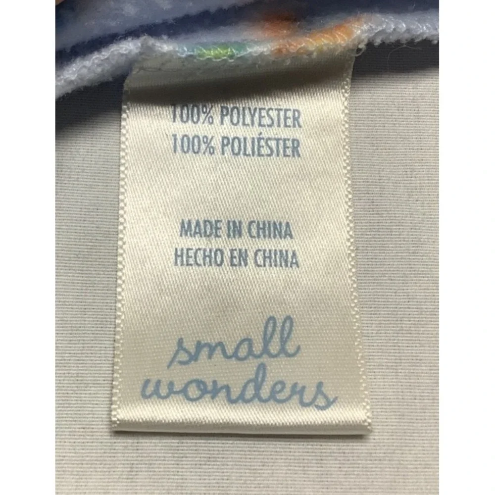 Small Wonders Blue Fleece Airplane Baby Blanket 30